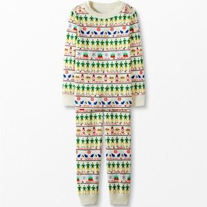 Hanna Anderson Warner Bros Buddy the Elf Long John Christmas Pajamas Sz 12
